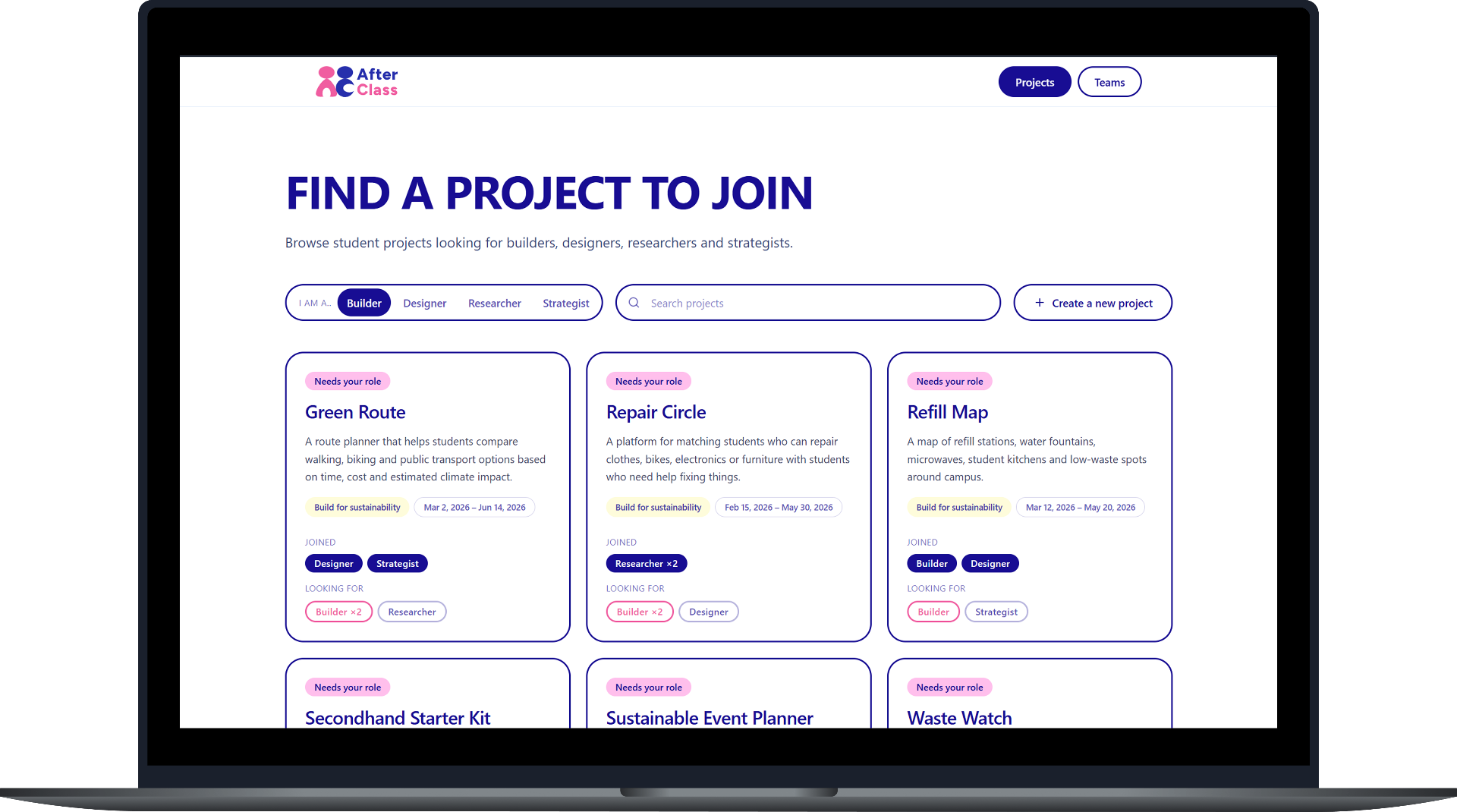 Afterclass - Student Projects